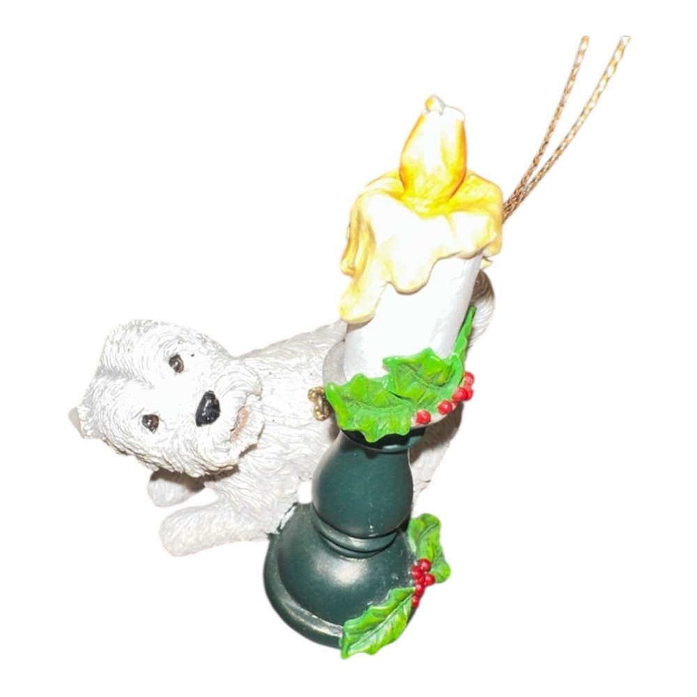 1997 Danbury Mint Westie Wonderland "All Aglow " West Highland White Terrier